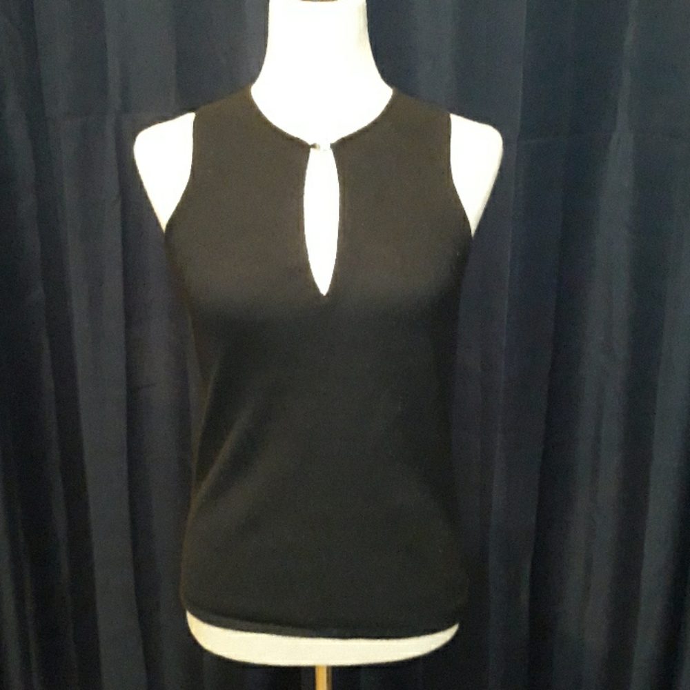 M.A.G. by Magaschoni Black Cashmere Top Tank M